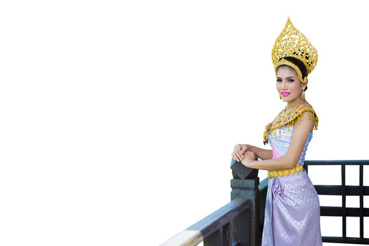 Thai Angel Fashion on isolated white background