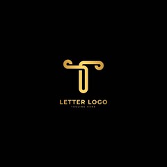 Letter T. Elegant logotype vector. Minimalist logo concept