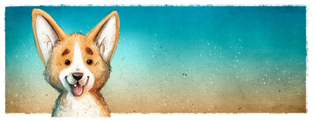 Big eared dog face