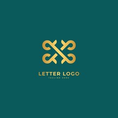 Obraz premium Letter X. Elegant logotype vector. Minimalist logo concept