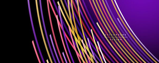 Abstract colorful lines vector background. Internet, big data and technology connections concept, abstract template