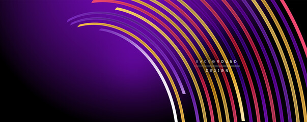 Abstract colorful lines vector background. Internet, big data and technology connections concept, abstract template