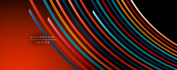 Abstract colorful lines vector background. Internet, big data and technology connections concept, abstract template