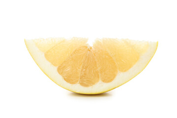 Pomelo fruit slice isolated on white background
