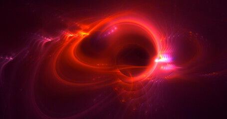 Fototapeta premium 3D rendering abstract multicolor fractal light background
