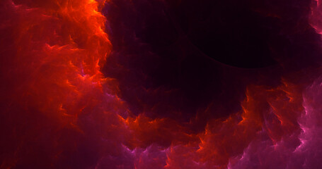 3D rendering abstract multicolor fractal light background