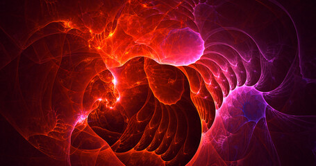 Obraz premium 3D rendering abstract multicolor fractal light background