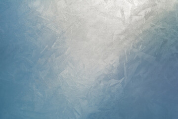 Daylight, passing through the thickness of the ice as a natural background. Abstract background of the ice structure.