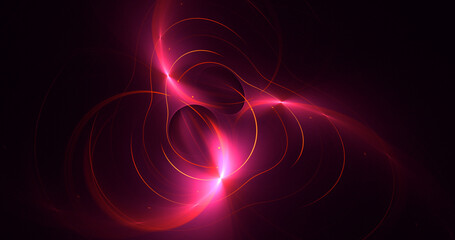 3D rendering abstract fractal light background