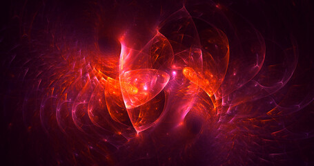 3D rendering abstract fractal light background