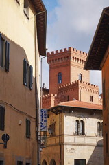 Glimpse of the historic center of Pisa, Tuscany, Italy