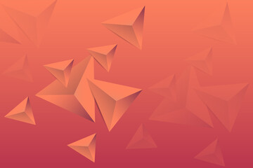 Triangle background. Modern abstract background design of triangular pyramids. Applicable for logos, banners, brochures, covers, flyers.