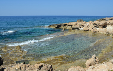Fototapeta na wymiar Cyprus seaside on a sunny day