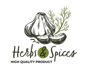 Herbs and spices high quality products shop logo