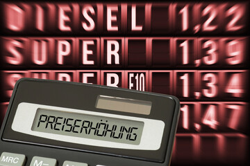 Tankstelle, Benzinpreis und Preiserhöhung