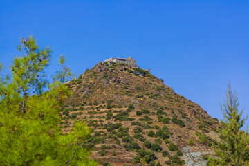 Stavrovouni Monastery on the mountain in Cyprus