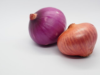 a couple of onion isolated on white background