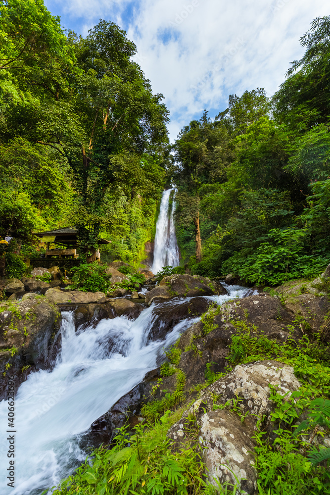 Wall mural gitgit waterfall - bali island indonesia