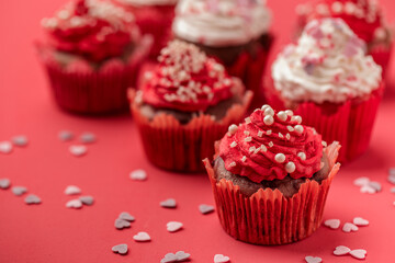 Valentine day love cupcake