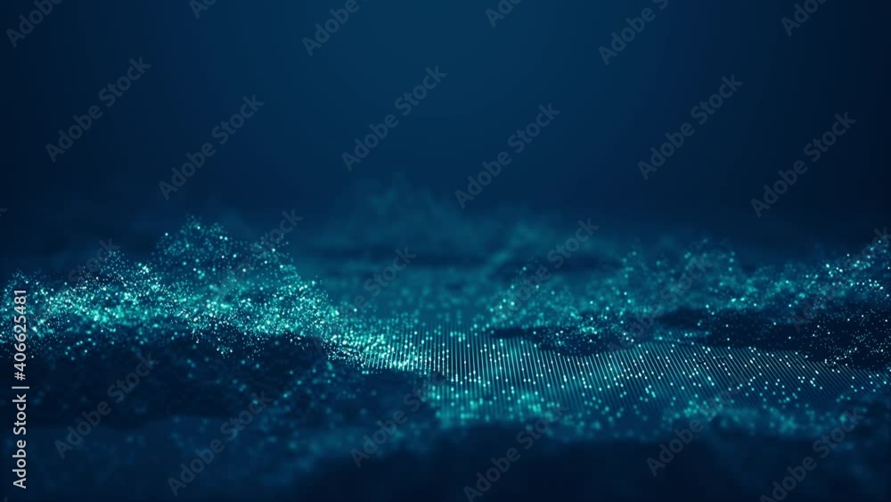 Poster abstract technology big data background concept. motion of digital data flow. transferring of big da