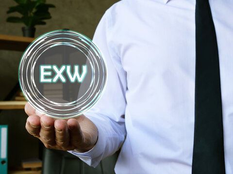 Ex Works EXW phrase on the piece of paper.