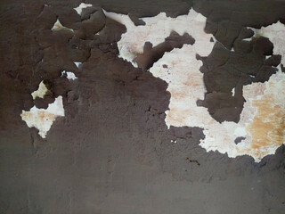 Old wall damaged background. Peeled paint