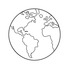 Globe black on a white background, vector illustration for design.
