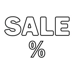 Sale black on a white background, vector illustration for design.