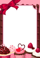 バレンタインマフィンのフレーム