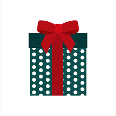 Gift box with ribbon line icon, vector outline sign, linear style pictogram isolated on white.