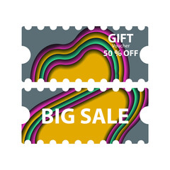 Coupon sale vector image
