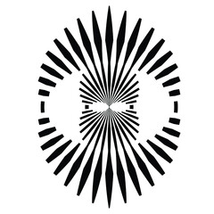 Flow Lines in Circle Form . Spiral Vector Illustration .Technology round Logo . Design element . Abstract Geometric shape . Striped border 