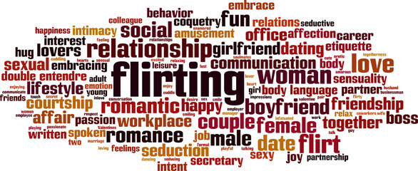 Flirting word cloud