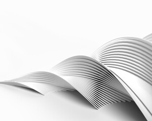 Fototapeta premium 3D rendering abstract background with waves. Creative Architectural Concept.