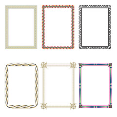 Grunge frame collecton. Grounge border set. Vector