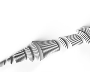 3D rendering abstract background with waves. Creative Architectural Concept.