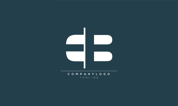 EB E AND B Abstract initial monogram letter alphabet logo design