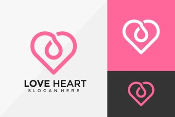Love Hearth Care Logo Design, Modern Logo Designs Vector Illustration Template