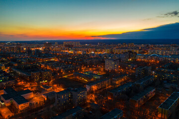 Fototapeta na wymiar Aerial city view