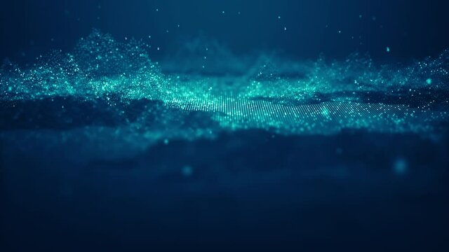  Abstract technology big data background concept. Motion of digital data flow. Transferring of big data. Transfer and storage of data sets, block chain, server,  hi-speed internet. Seamless loop 4k