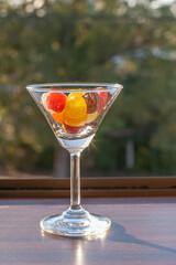 キャンディーの入ったグラス