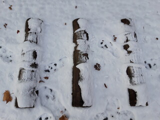 snow on foot print texture_010