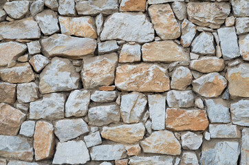 Old colorful stone wall  closeup