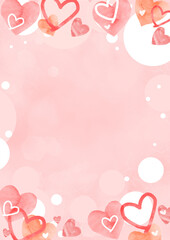 バレンタインのハートの背景