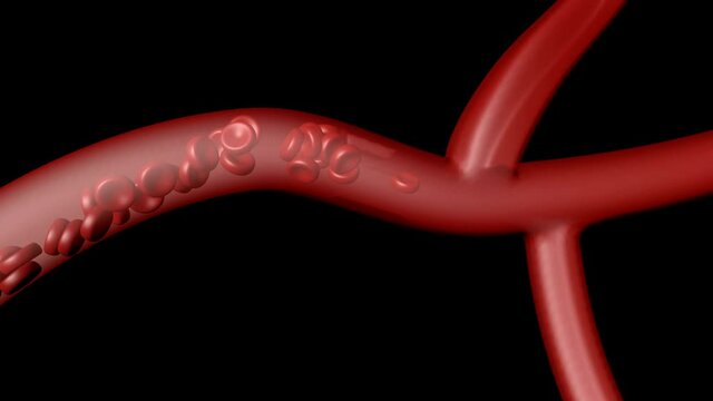 Animation Red formation thrombus Healthcare medical 4k