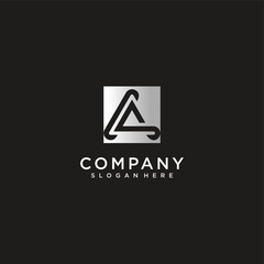 Letter A. logo collection for to company with silver colour concept Premium Vector. part 6