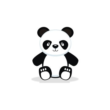 cute sitting panda animal flat illustration, this illustration is suitable for children's books, cards, pictures for children's clothes and so on