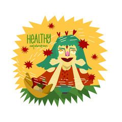 Healthy vegan green lifestyle.