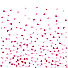 Fototapeta na wymiar Heart Background. St Valentine Day Card with Classical Hearts. Red Pink Exploding Like Sign. Vector Template for Mother's Day Card. Empty Vintage Confetti Template. 8 March Banner with Flat Heart.