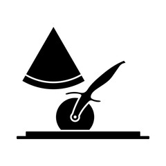 Pizza With Knife Icon